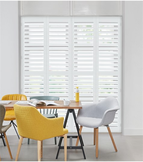 Witte Shutter Bright Wood 89mm Op Maat (Aura White BW076 76)