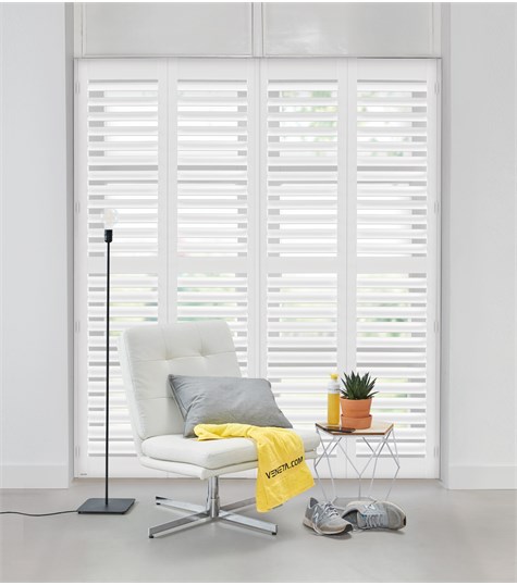 Witte Shutter 89mm Op Maat (True White NW600 600)