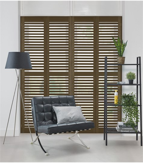Bruine Shutter 63mm Op Maat (Black Walnut NW221 221)