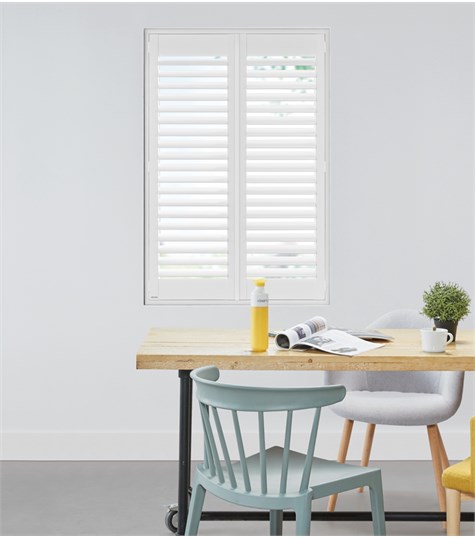 Witte Shutter Bright Wood 76mm Op Maat (Pure White 1)