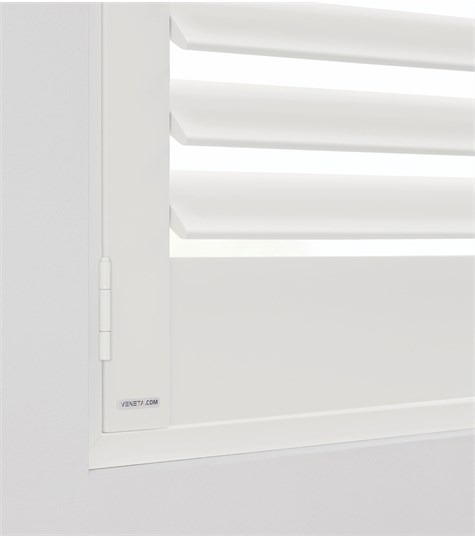 Witte Shutter Bright Wood 76mm (Decorators White 63)