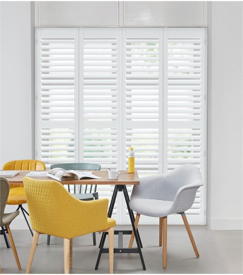 Witte Shutter Bright Wood 76mm Op Maat (Aura White BW076 76)