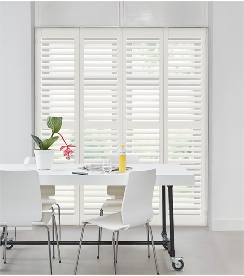 Witte Shutter 76mm Op Maat (Silk White 3)