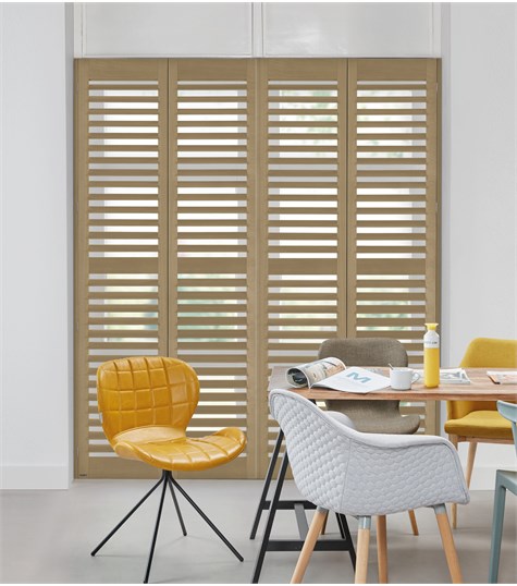 Grijze Shutter 76mm Op Maat (Rustic Gray NW108 108)