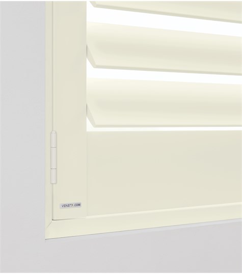 Witte Shutter Bright Wood 89mm (Creamy BW009 9)