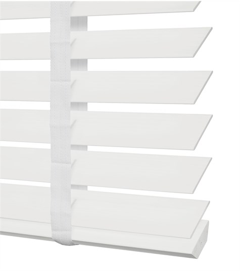 Witte Houten Jaloezie Essentials Ladderband 50mm (Wit ND003)