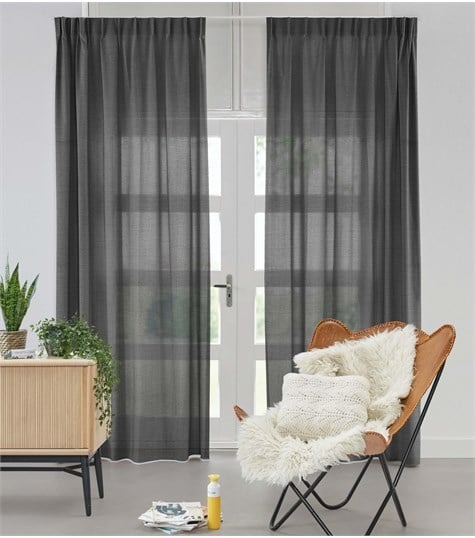 Beige vitrage gordijnen