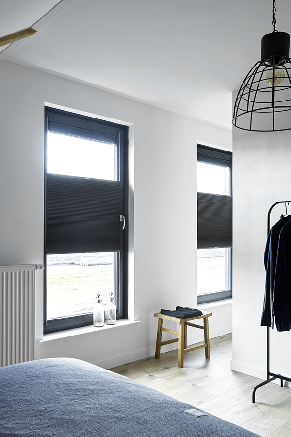 Slaapkamer plissé draaikiepraam