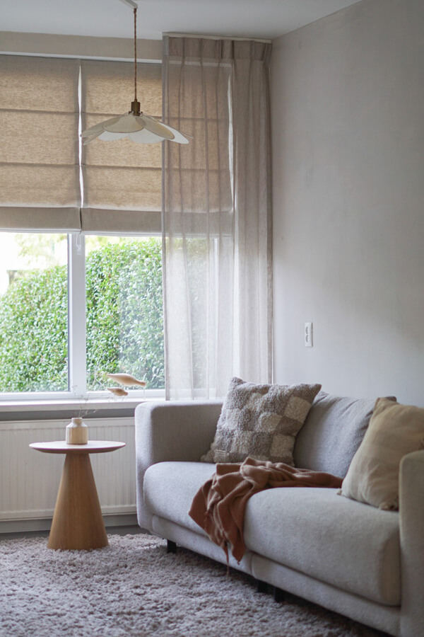 Vouwgordijnen combineren bij grote ramen