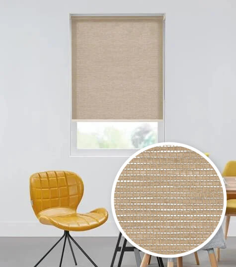 Beige bamboe rolgordijn op maat