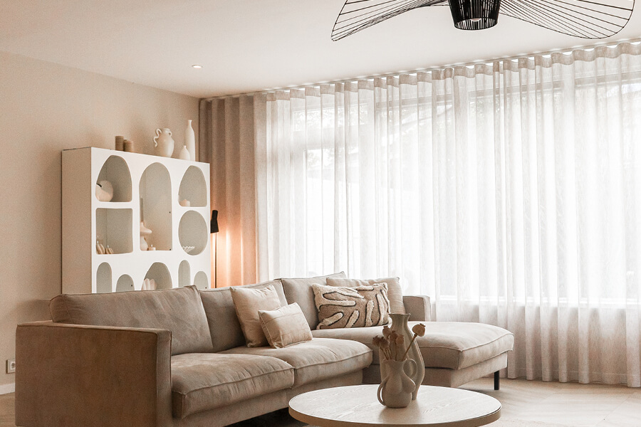 Wabi Sabi interieur in de woonkamer