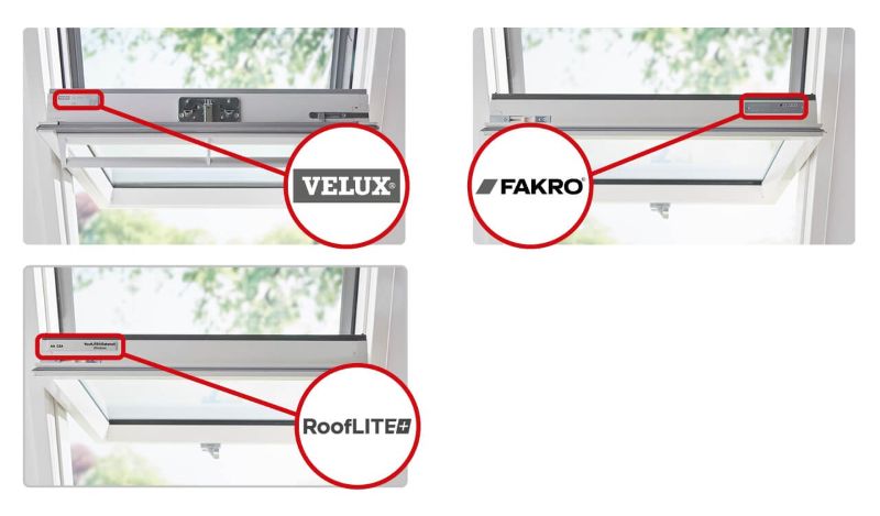 Code Velux en Fakro dakraam